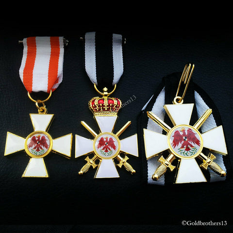 Replicamilitarymedals Military Medal Order of the Red Eagle 1st 2nd 3rd Class Prussian WW1 German Medal SET Repro