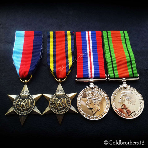 4x Set 1945 star Burma Star War Medal & Defence Medal WW2 Military Medals Repro