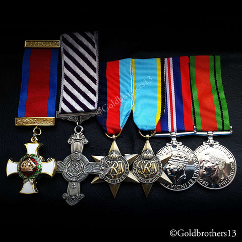 6x Set of DSO , DFC , 1945 star Air Crew Star , War Medal & Defence Medal Repro