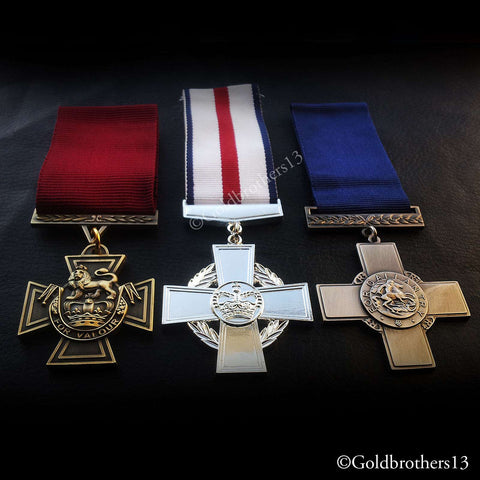 3x Set Victoria Cross , Conspicuous Gallantry Cross & George Cross Medals Repro