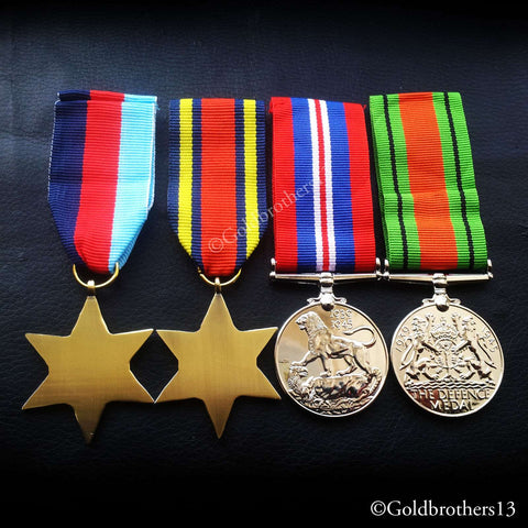 4x Set 1945 star Burma Star War Medal & Defence Medal WW2 Military Medals Repro