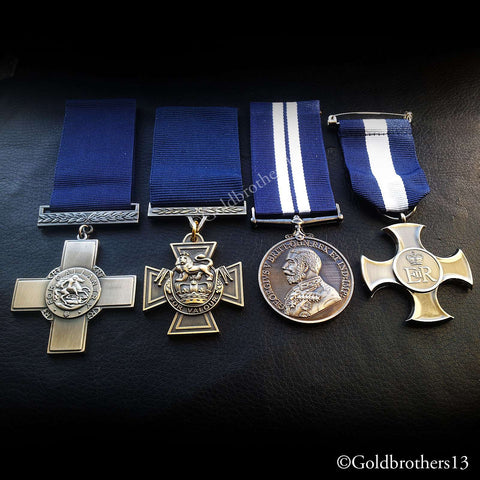 Royal Navy Medals Set George Cross , Victoria Cross DSC & DSM Gallantry RN Copy